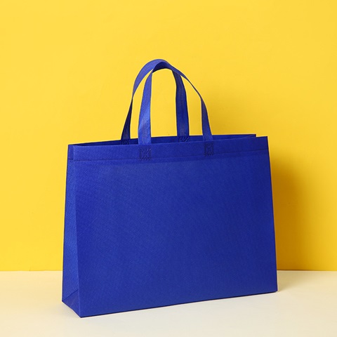 30Pcs Non-woven Blue Shopping Tote Bag Eco Bag Reusable - Click Image to Close